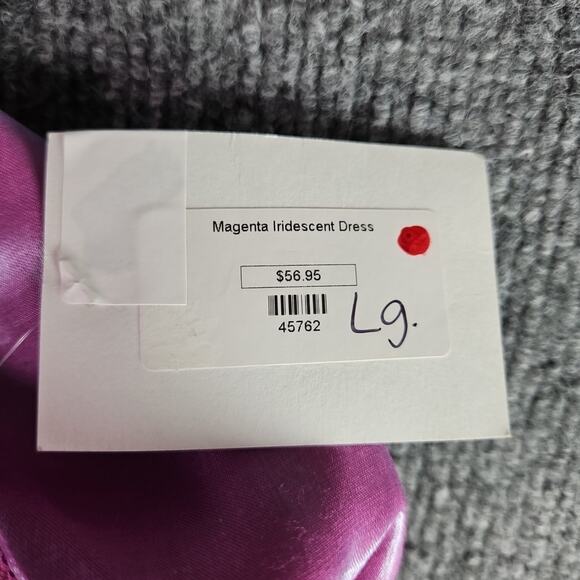 Madison & Main Iridescent Lilac One Shoulder Ruffle Party Dress L Prom Y2K NWT - Picture 14 of 16